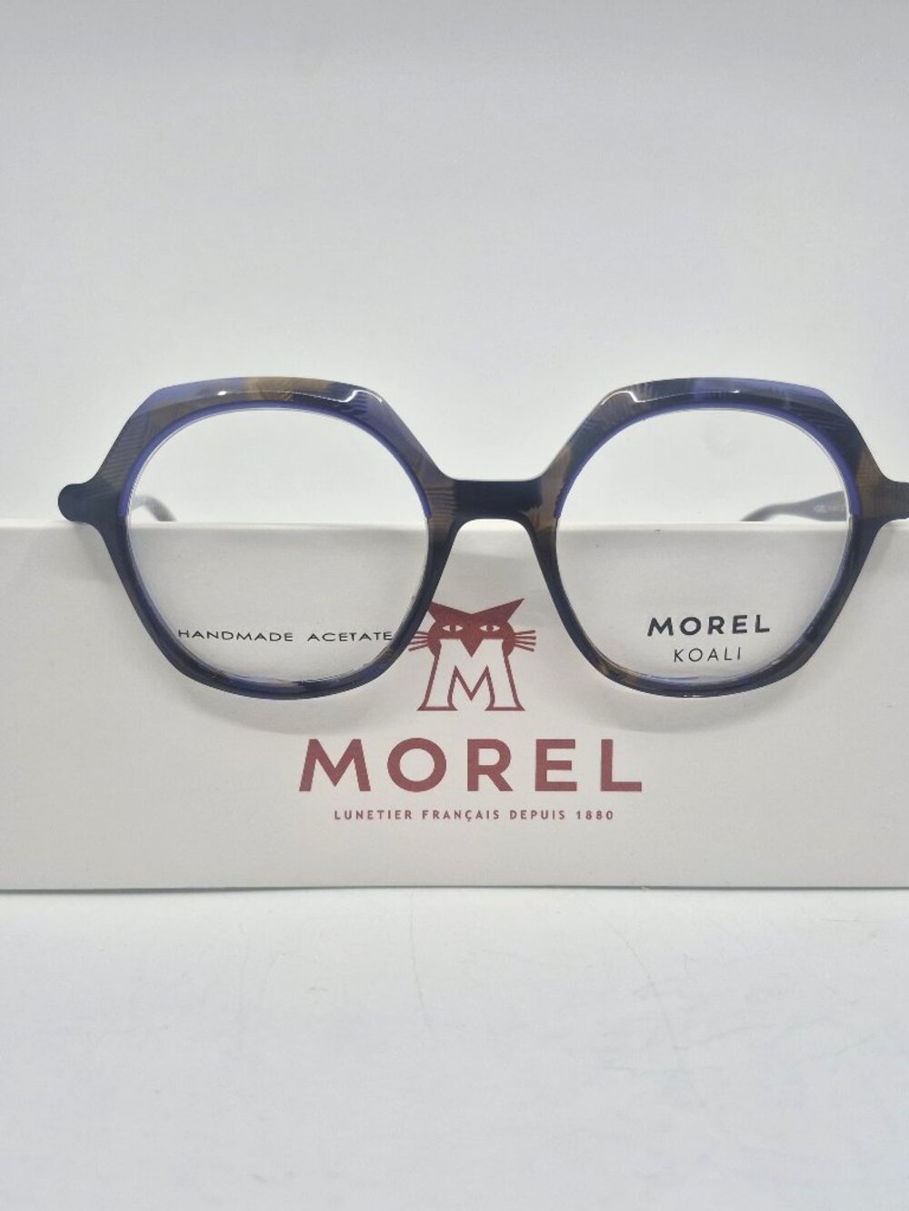 MOREL Koali 20136K PP01 48mm Purple trim and Brown New Eyeglasses Made in France